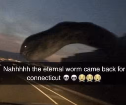 big ass worm monster here to eat your nightmares away