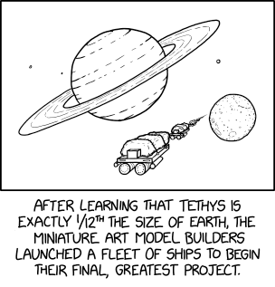 In order to carry the necessary crafting supplies, they built the ships at 12:1 scale.