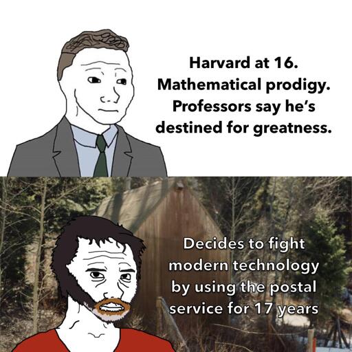 From Harvard graduate to the Unabomber